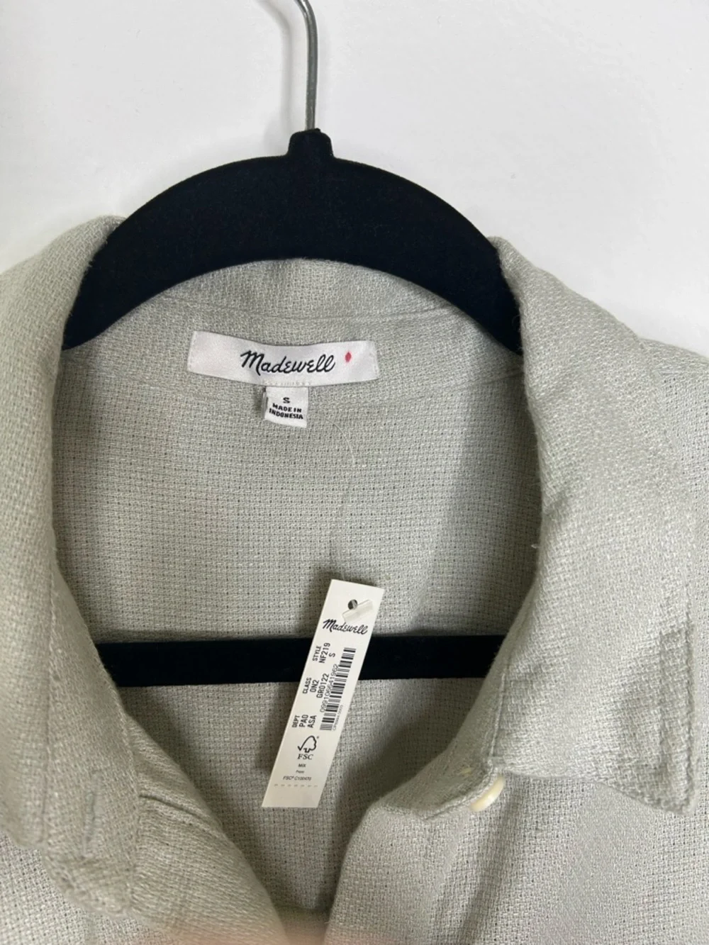 NWT Madewell linen Breezewoven Beachside Shirttail size small - Picture 5 of 8